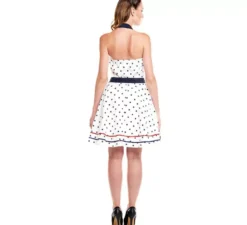 Costume da donna a pois bianchi anni '50