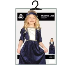 Costume da donna medievale blu