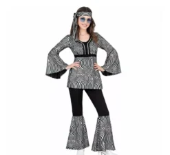 Costume da donna Onde argentate da discoteca anni '70
