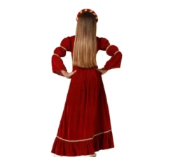 Costume da donna rinascimentale medievale rossa per ragazza
