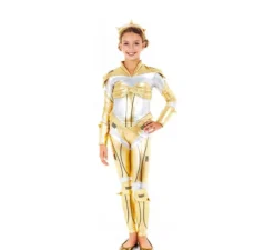Costume da Donna Robot Stellare Dorata per bambina