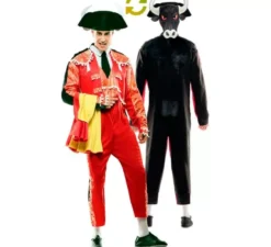 Costume da doppio torero e toro per uomo