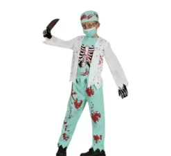 Costume da dottore scheletro zombie per bambini