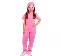 Costume da dottoressa rosa per bambina