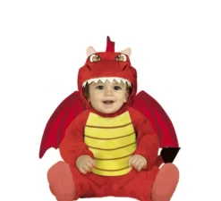 Costume da drago rosso con ali per bebè