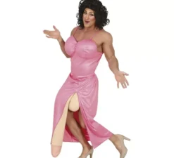 Costume da drag rosa estroverso per uomo