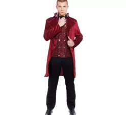 costume da duca inglese bordeaux per uomo