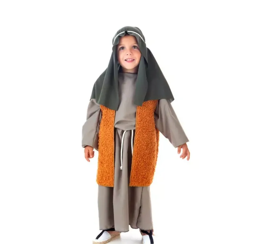 Costume da ebraico o San Giuseppe con la pelle di pecora per bambini
