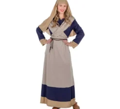 Costume da Ebrea marrone e blu per donna