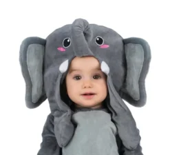 Costume da elefante con orecchie mobili per neonati e bambini
