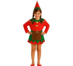 Costume da Elfa rossa e verde per bambina