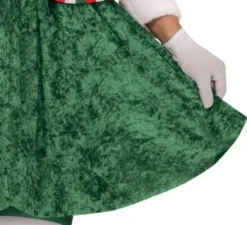 Costume da elfo aiutante di Babbo Natale con cintura per donna