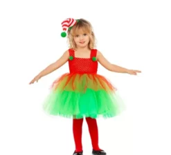 Costume da elfo con tutù per bambina e bambino