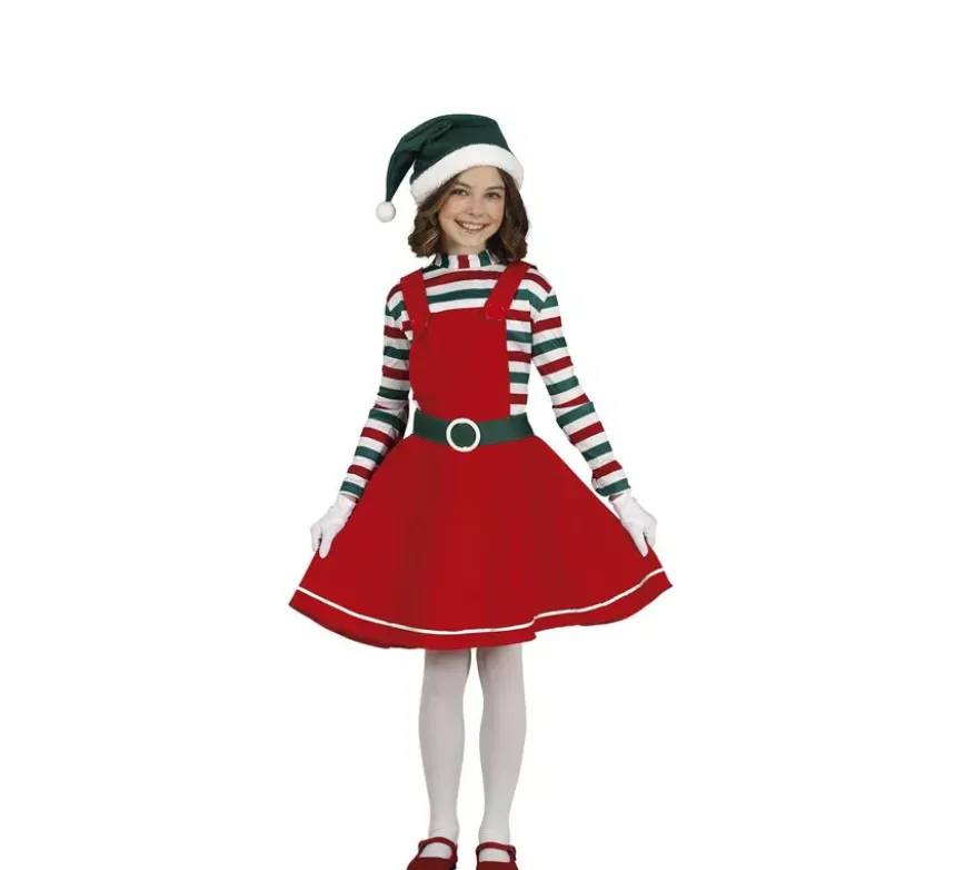 Costume da elfo di Babbo Natale per bambina