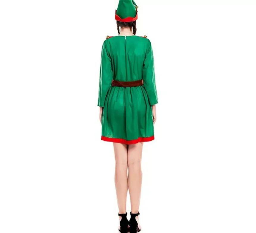 Costume da Elfo di Natale Aiutante di Babbo Natale per donna