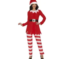Costume da elfo di Natale sulla mensola per donna