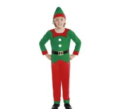 Costume da elfo natalizio da aiutante di Babbo Natale per ragazzi