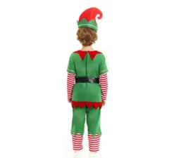 Costume da Elfo polare verde e rosso con cintura per bambino