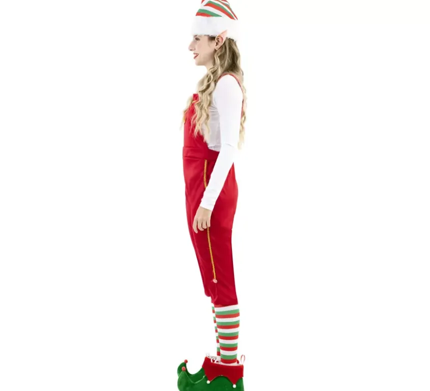 Costume da Elfo Rosso con cappello per donna