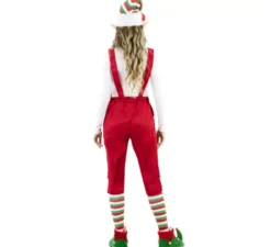Costume da Elfo Rosso con cappello per donna