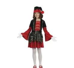Costume da elfo rosso e verde scuro per bambina
