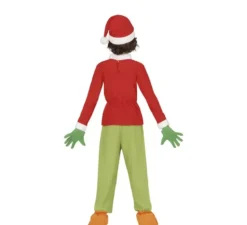 Costume da elfo scontroso di Natale verde per bambino