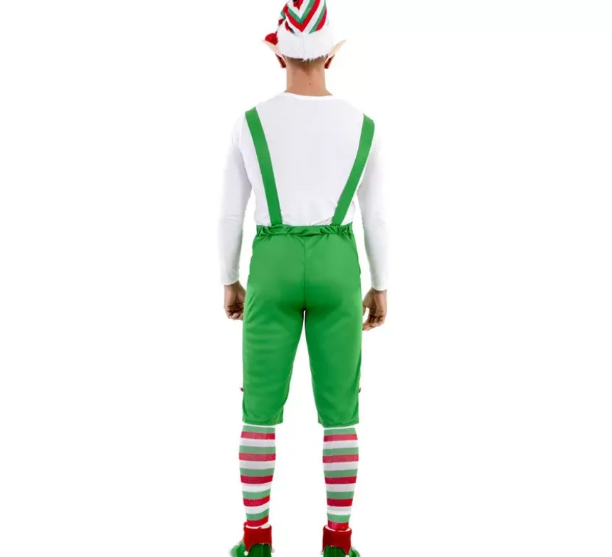 Costume da elfo verde con cappello per uomo