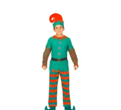 Costume da elfo verde e arancione per bambino