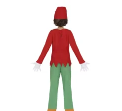 Costume da elfo verde e rosso per bambini