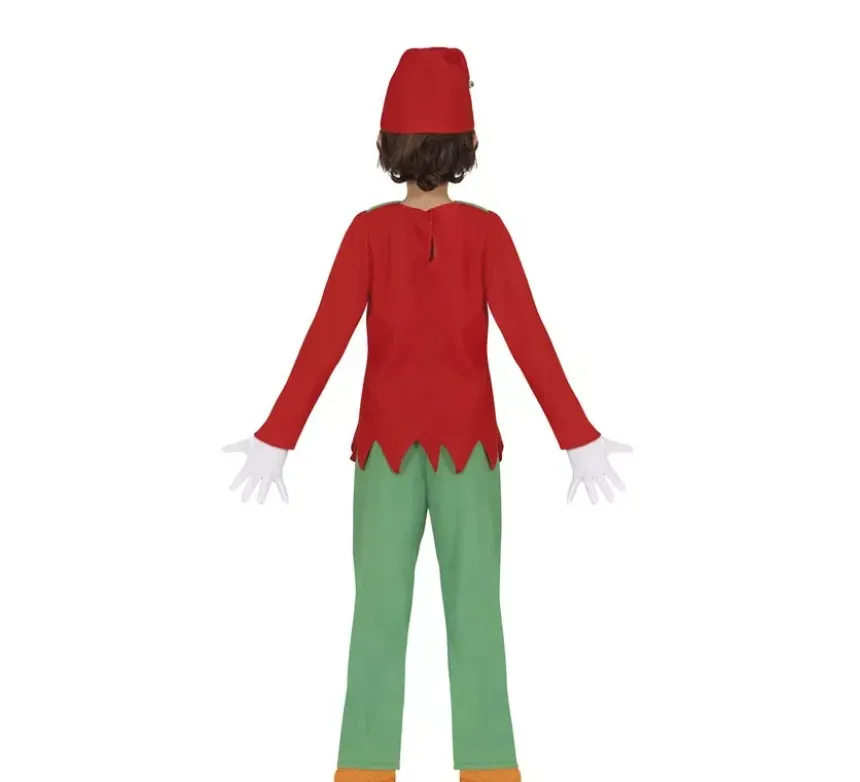 Costume da elfo verde e rosso per bambini