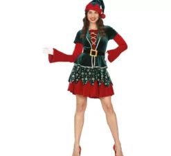 Costume da elfo verde scuro per donna