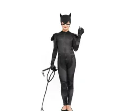 Costume da eroe da gatto nero per bambina