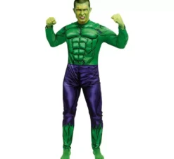 Costume da eroe gigante verde muscoloso da uomo
