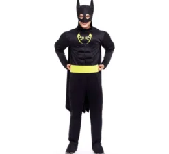 Costume da eroe pipistrello nero per uomo