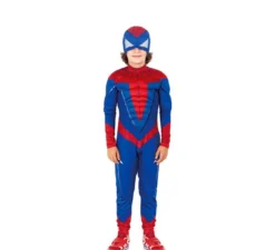 Costume da eroe ragno comico blu per bambino