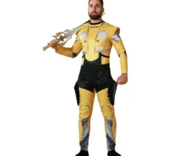 Costume da eroe robot giallo per uomo