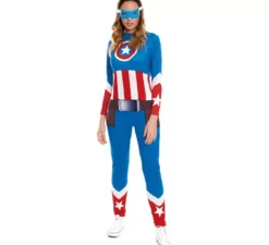 Costume da eroina della stella americana per donna