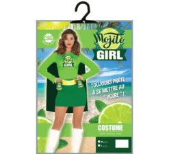 Costume da eroina Mojito con mantello per donna