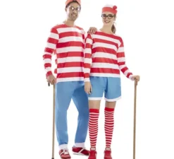Costume da escursionista a righe da donna