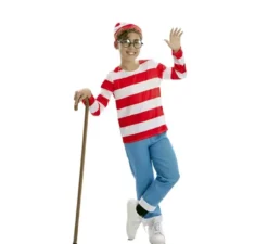 Costume da escursionista a righe per bambini