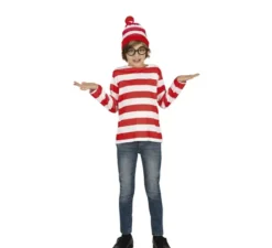Costume da escursionista con camicia a righe per ragazzi
