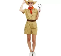 Costume da esploratore classico con cintura per donna