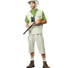 Costume da esploratore della natura con cappello per uomo