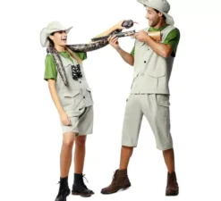 Costume da esploratore della natura con cappello per uomo