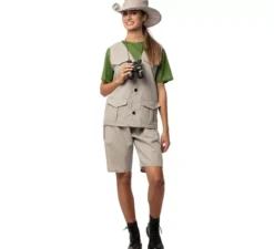 Costume da esploratrice della natura con cappello per donna