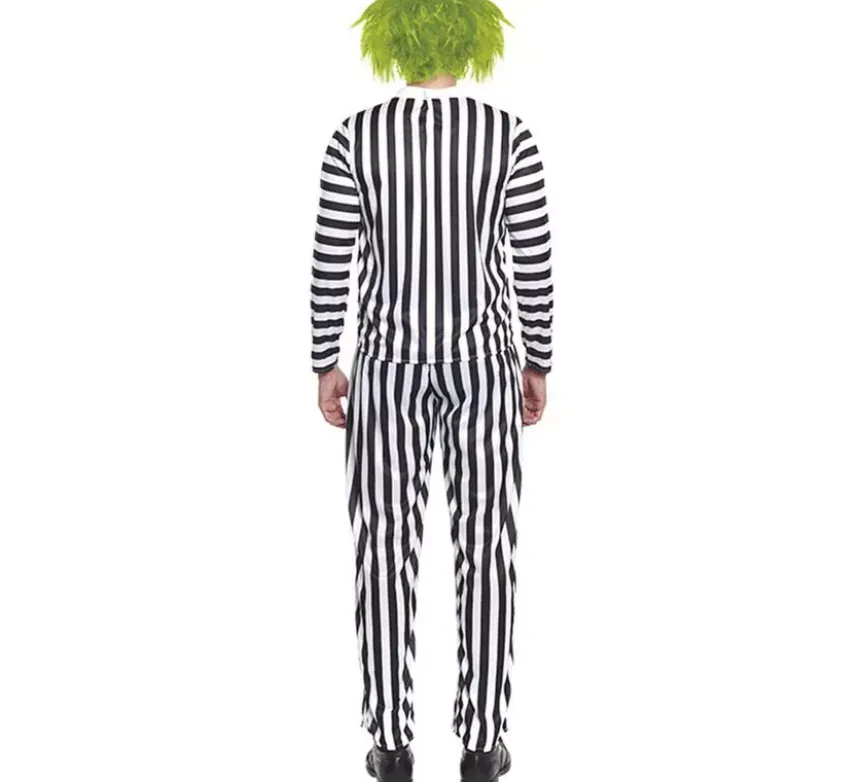 Costume da fantasma a righe per uomo