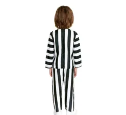 Costume da fantasma con abito a righe per neonato