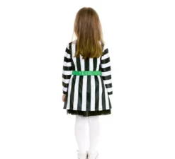 Costume da fantasma con abito a righe per neonato e bambina