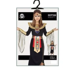 Costume da faraone egiziano nero per bambina