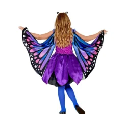 Costume da farfalla blu con ali per bambina